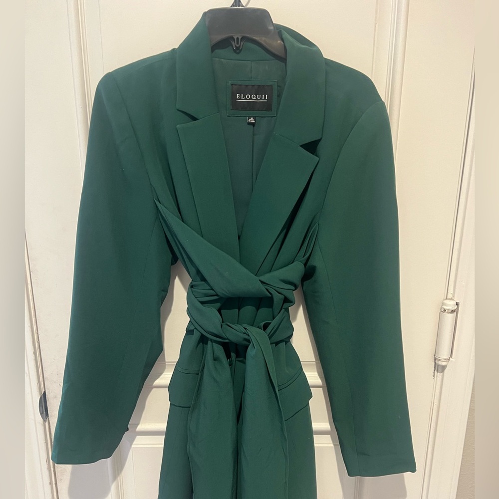 Eloquii Forest Green Blazer